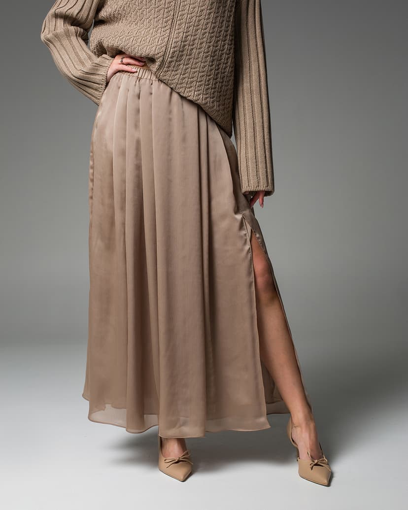 Chiffon pleated skirt