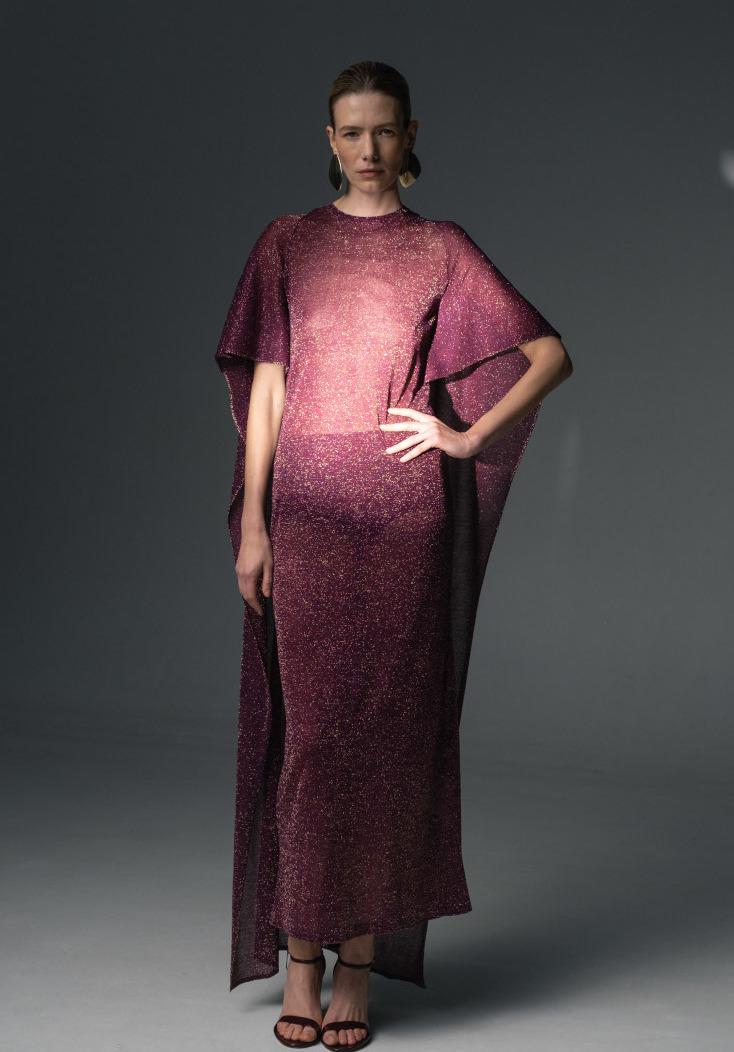  Special occasion dress with a radiant sheen